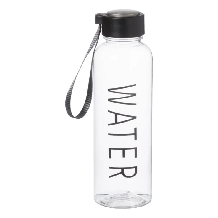 Xenos Waterfles - zwart - 500 ml- Drinkflessen
