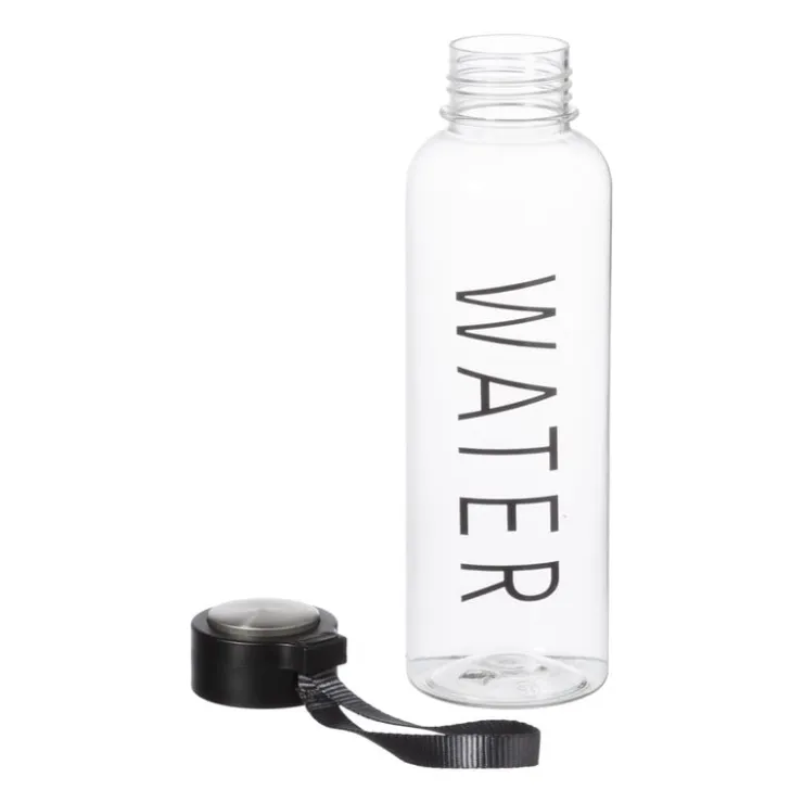 Xenos Waterfles - zwart - 500 ml- Drinkflessen