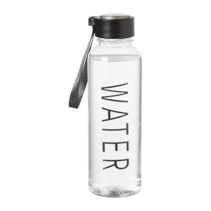 Xenos Waterfles - zwart - 500 ml- Drinkflessen