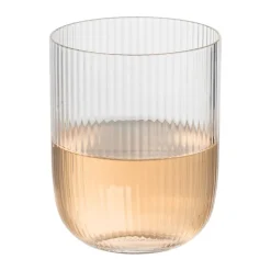 Xenos Waterglas ribbel - glas - 300 ml- Waterglazen