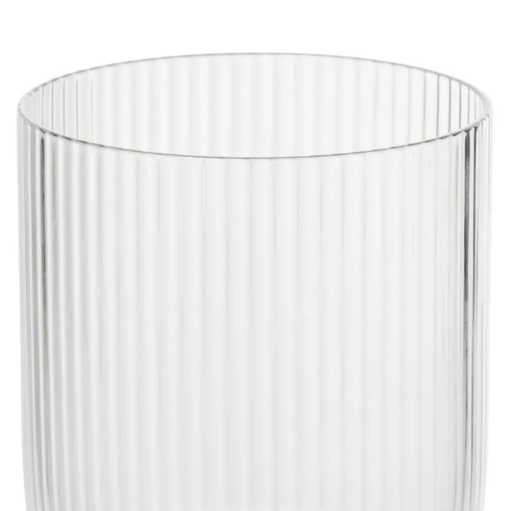 Xenos Waterglas ribbel - glas - 300 ml- Waterglazen