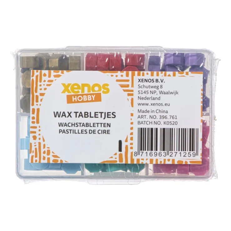 Xenos Wax tabletjes - 6 kleuren- Knutselspullen