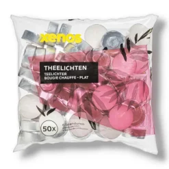 Xenos Waxinelichten - 6 branduren - set van 50- Waxinelichtjes
