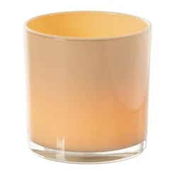 Xenos Waxinelichthouder - beige - ø10x10 cm- Waxinelichthouders