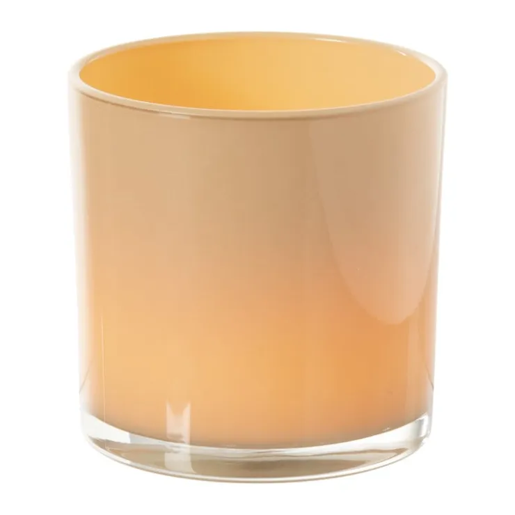 Xenos Waxinelichthouder - beige - ø10x10 cm- Waxinelichthouders