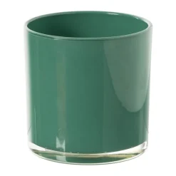 Xenos Waxinelichthouder - groen - ø10x10 cm- Waxinelichthouders