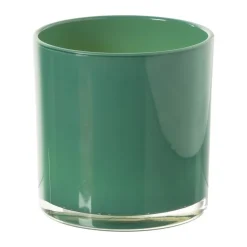 Xenos Waxinelichthouder - groen - ø10x10 cm- Waxinelichthouders