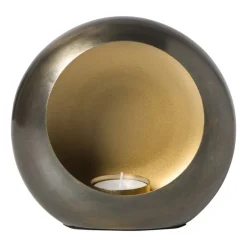 Xenos Waxinelichthouder brons - groot - 21x15x8.5 cm- Kerstcadeaus|Waxinelichthouders