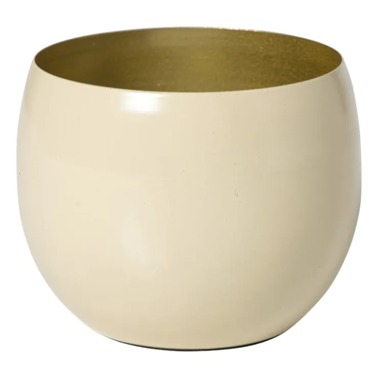 Xenos Waxinelichthouder mat - goudkleurig - ø10x7.8 cm- Waxinelichthouders