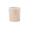 Xenos Waxinelichthouder Mozaïek - beige - ø7.3x8.5 cm- Waxinelichthouders