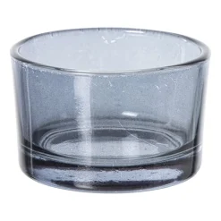 Xenos Waxinelichthouder smoked - zwart - ø5x3.2 cm- Waxinelichthouders