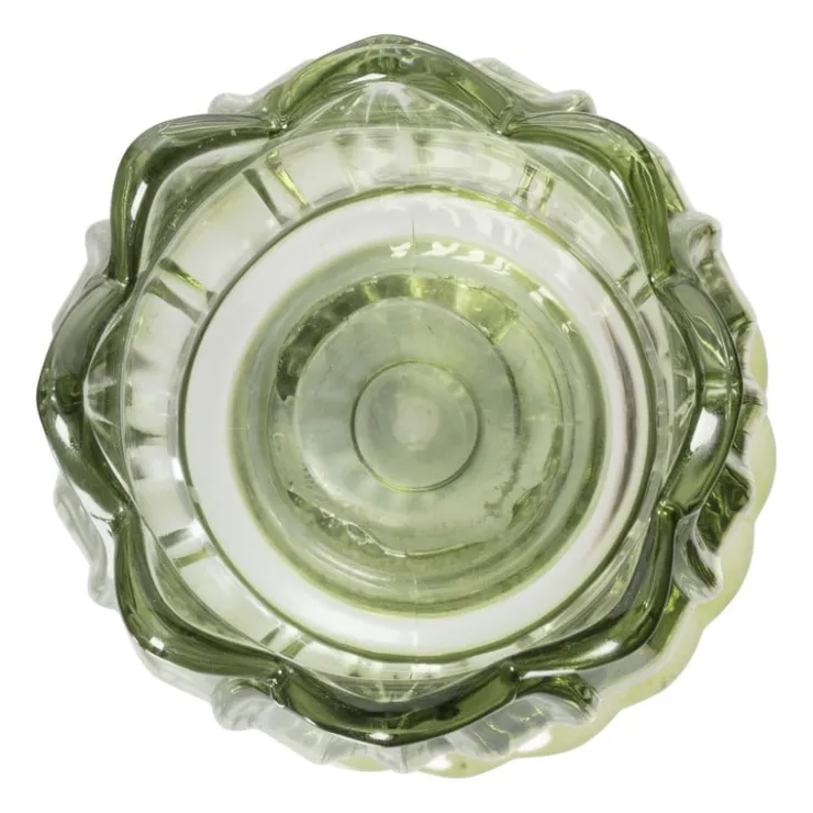 Xenos Waxinelichthouder tulp Ilona - groen - ø7.8x14 cm- Waxinelichthouders