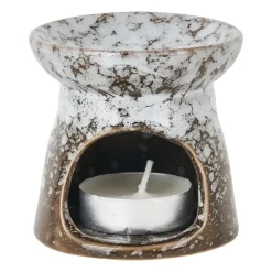 Xenos Waxmelt brander - zwart keramiek - 7x7x7 cm- Waxmelts