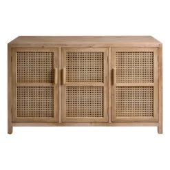 Xenos Webbing dressoir Bandung - naturel - 72x120x40 cm- Tv Meubels|Kast Met Deuren