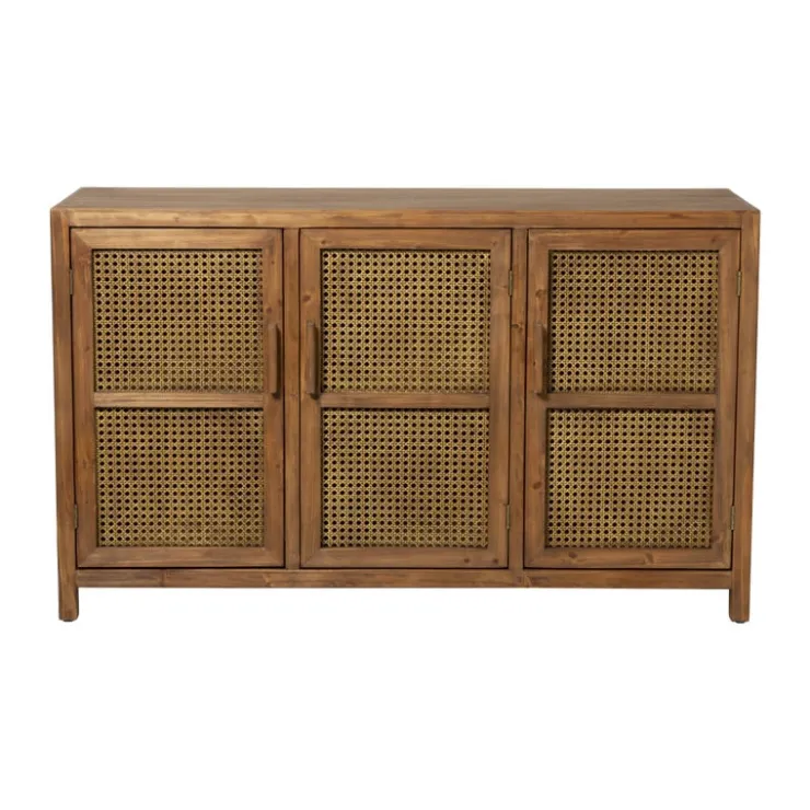 Xenos Webbing dressoir Bandung - bruin - 72x120x40 cm- Tv Meubels|Kast Met Deuren