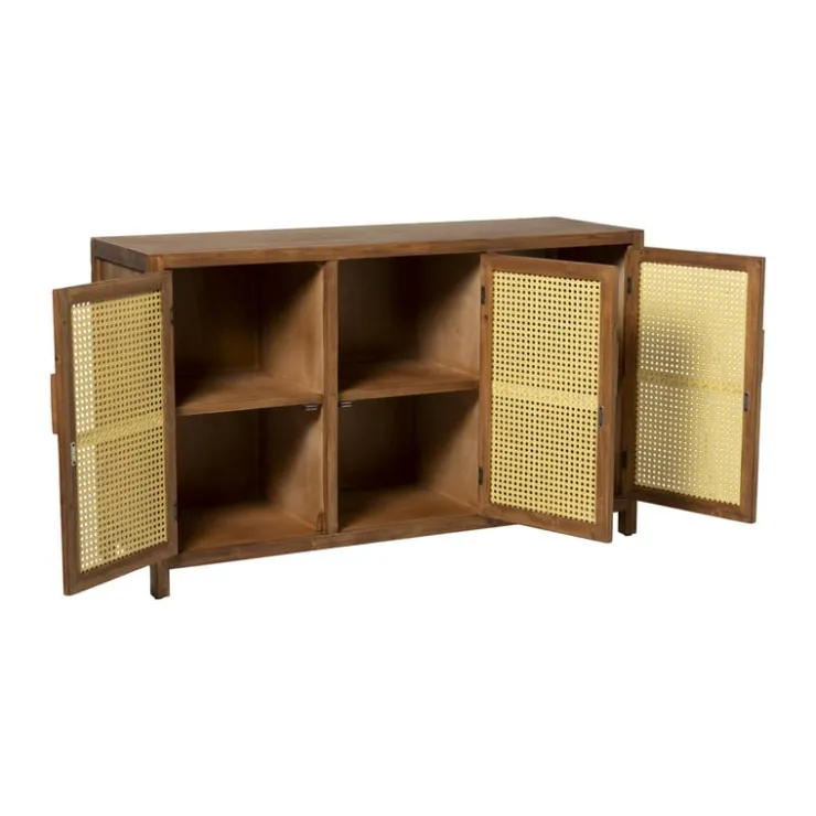 Xenos Webbing dressoir Bandung - bruin - 72x120x40 cm- Tv Meubels|Kast Met Deuren