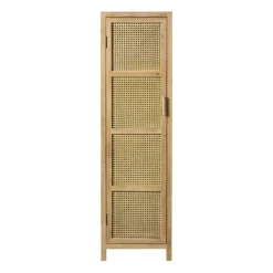 Xenos Webbing kast smal Bandung - naturel - 160.5x45x40.5 cm- Kast Met Deuren