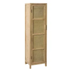Xenos Webbing kast smal Bandung - naturel - 160.5x45x40.5 cm- Kast Met Deuren