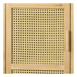 Xenos Webbing kast smal Bandung - naturel - 160.5x45x40.5 cm- Kast Met Deuren