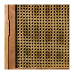 Xenos Webbing kast smal Bandung - bruin - 160.5x45x40.5 cm- Kast Met Deuren