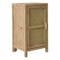 Xenos Webbing nachtkastje Bandung - naturel - 80.5x45x40.5 cm- Nachtkastjes