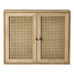 Xenos Webbing wandkast Bandung - naturel - 48.5x60x22 cm- Wandkasten|Wandkasten