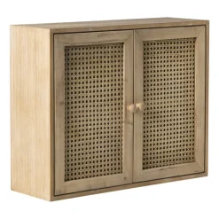 Xenos Webbing wandkast Bandung - naturel - 48.5x60x22 cm- Wandkasten|Wandkasten