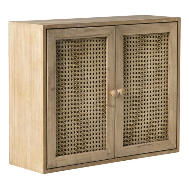 Xenos Webbing wandkast Bandung - naturel - 48.5x60x22 cm- Wandkasten|Wandkasten