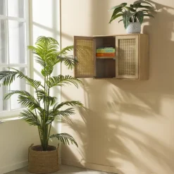 Xenos Webbing wandkast Bandung - naturel - 48.5x60x22 cm- Wandkasten|Wandkasten