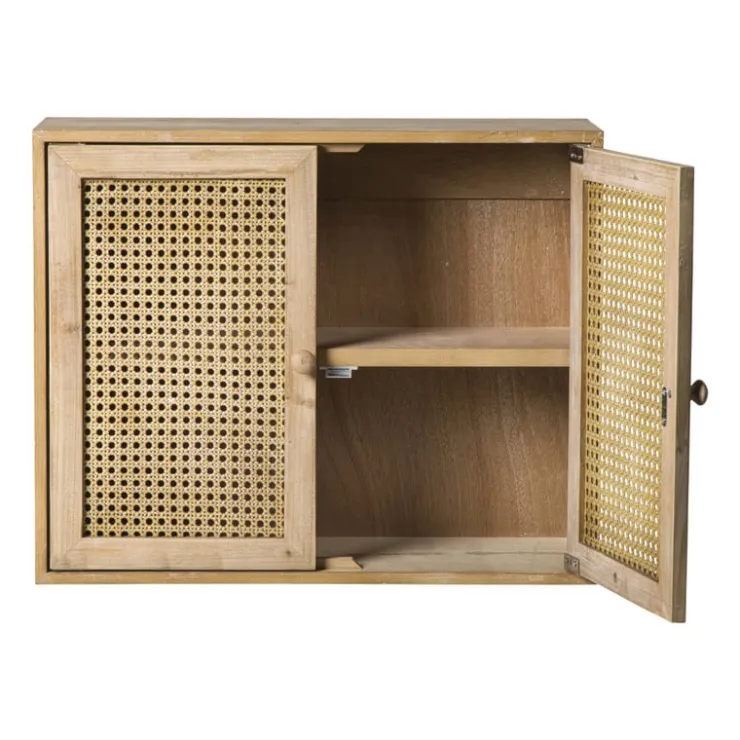 Xenos Webbing wandkast Bandung - naturel - 48.5x60x22 cm- Wandkasten|Wandkasten