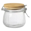 Xenos Weckpot met bamboe deksel - 500 ml- Voorraadpotten