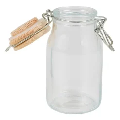 Xenos Weckpot met houten deksel - 170 ml- Voorraadpotten