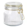 Xenos Weckpot ribbel met gouden deksel - 500 ml- Voorraadpotten