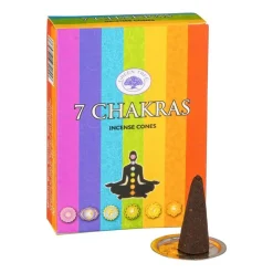 Greentree Wierookkegeltjes 7 chakra - set van 10- Wierook