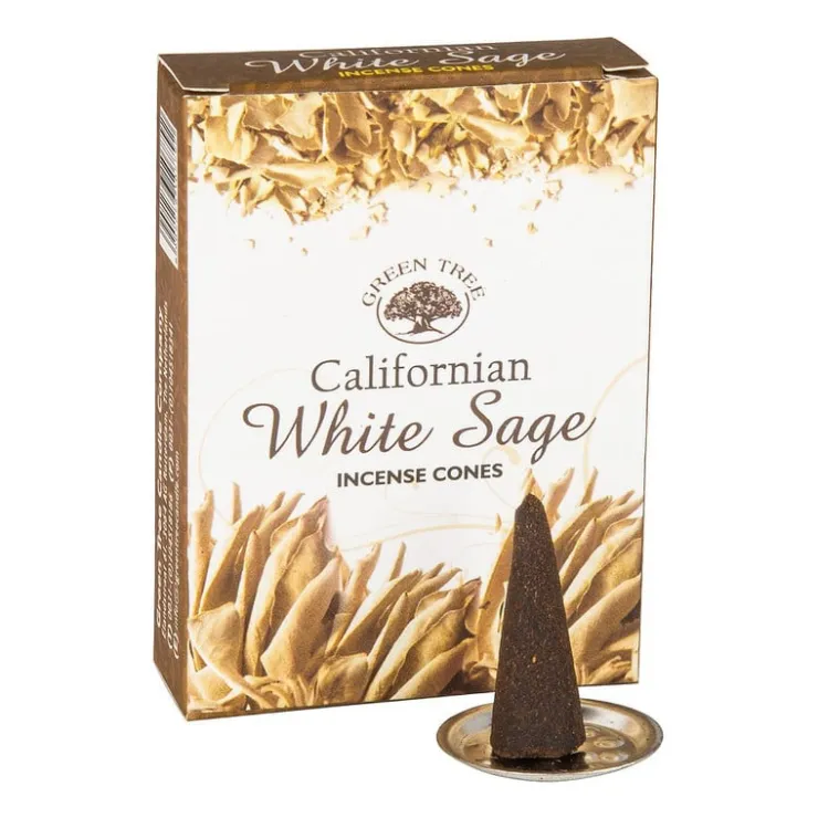 Greentree Wierookkegeltjes Californian White Sage - set van 10- Wierook