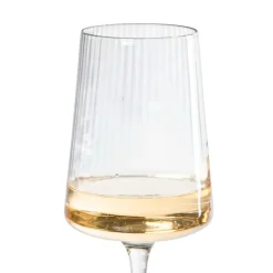 Xenos Wijnglas ribbel klein - glas - 300 ml- Wijnglazen