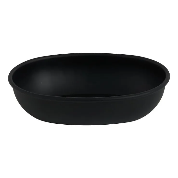 Xenos Zeepbakje metaal - zwart - 14 cm- Zeepbakjes