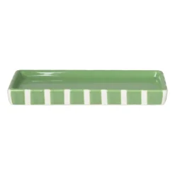 Xenos Zeepschaaltje blokjes - groen/wit - 1.3x15.8x8.3 cm- Zeepbakjes|Kerstcadeaus