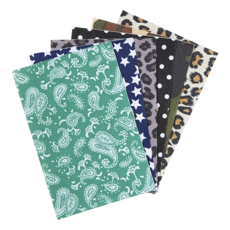Xenos Zelfklevende stof prints - multikleur - set van 6- Knutselspullen