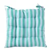 Xenos Zitkussen streep - groen/blauw - 40x40 cm- Kussens