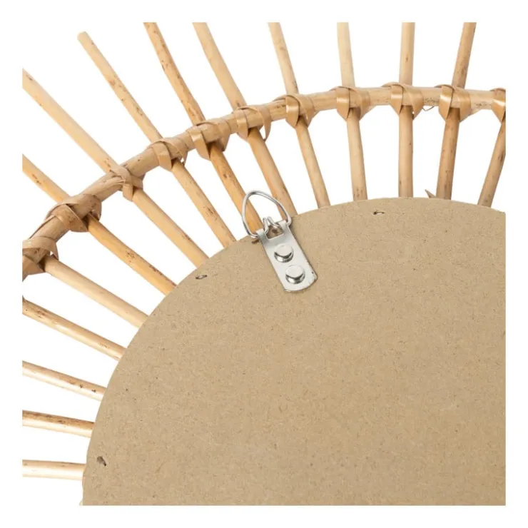 Xenos Zonnespiegel met rotan rand - ø55 cm- Wandspiegels