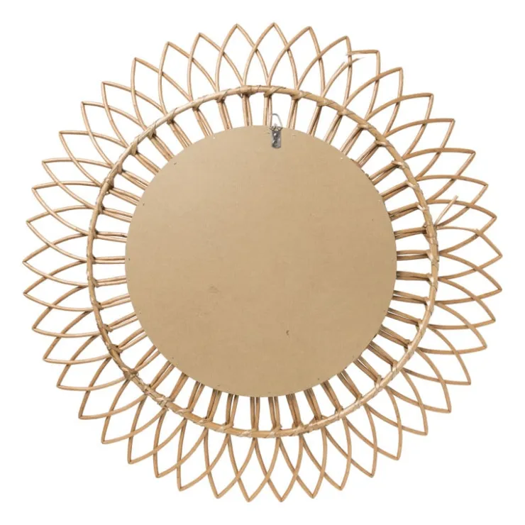 Xenos Zonnespiegel rotan - ø76 cm- Wandspiegels